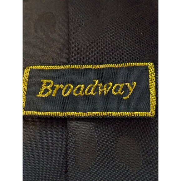 Vintage Necktie Jungle Safari Wild Animal Zoo Novelty Tie Classic Black Broadway - Picture 3 of 4